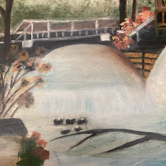 Vintage “Panora Mill” Oil on Board 1981 - Picture 5 of 12